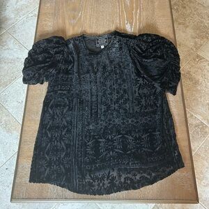 Johnny Was Black Velvet Blouse